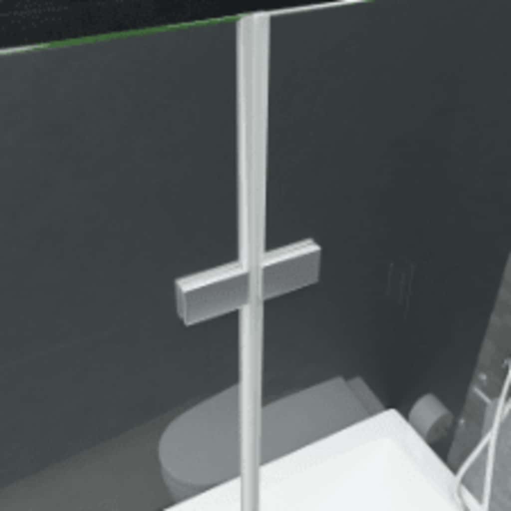 Douchewand inklapbaar 2 panelen 95x140 cm ESG