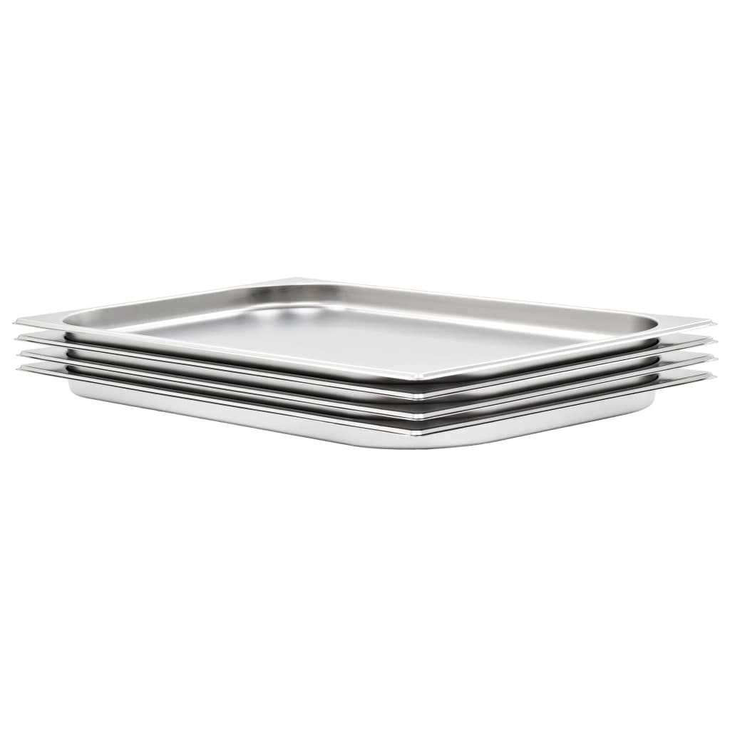Gastronormbakken 4 st GN 1/1 20 mm roestvrij staal