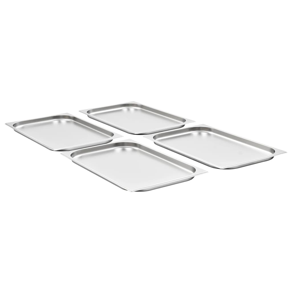 Gastronormbakken 4 st GN 1/1 20 mm roestvrij staal