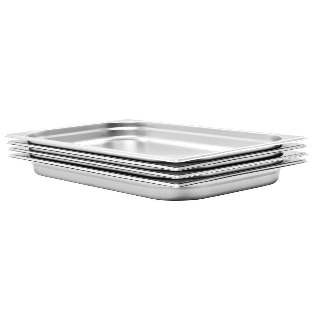 Gastronormbakken 4 st GN 1/1 40 mm roestvrij staal