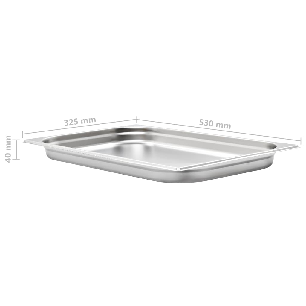 Gastronormbakken 4 st GN 1/1 40 mm roestvrij staal