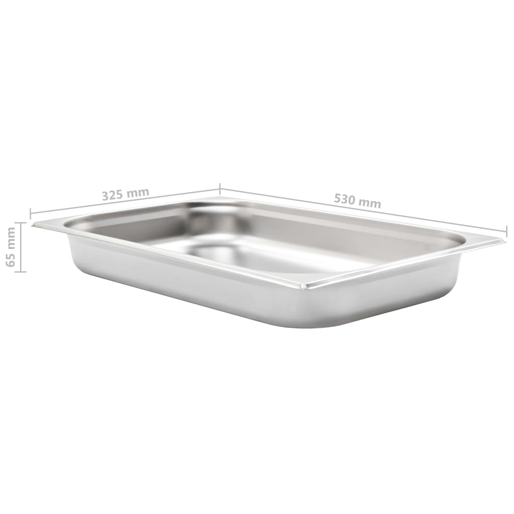 Gastronormbakken 4 st GN 1/1 65 mm roestvrij staal