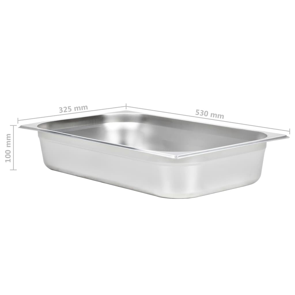 Gastronormbakken 4 st GN 1/1 100 mm roestvrij staal