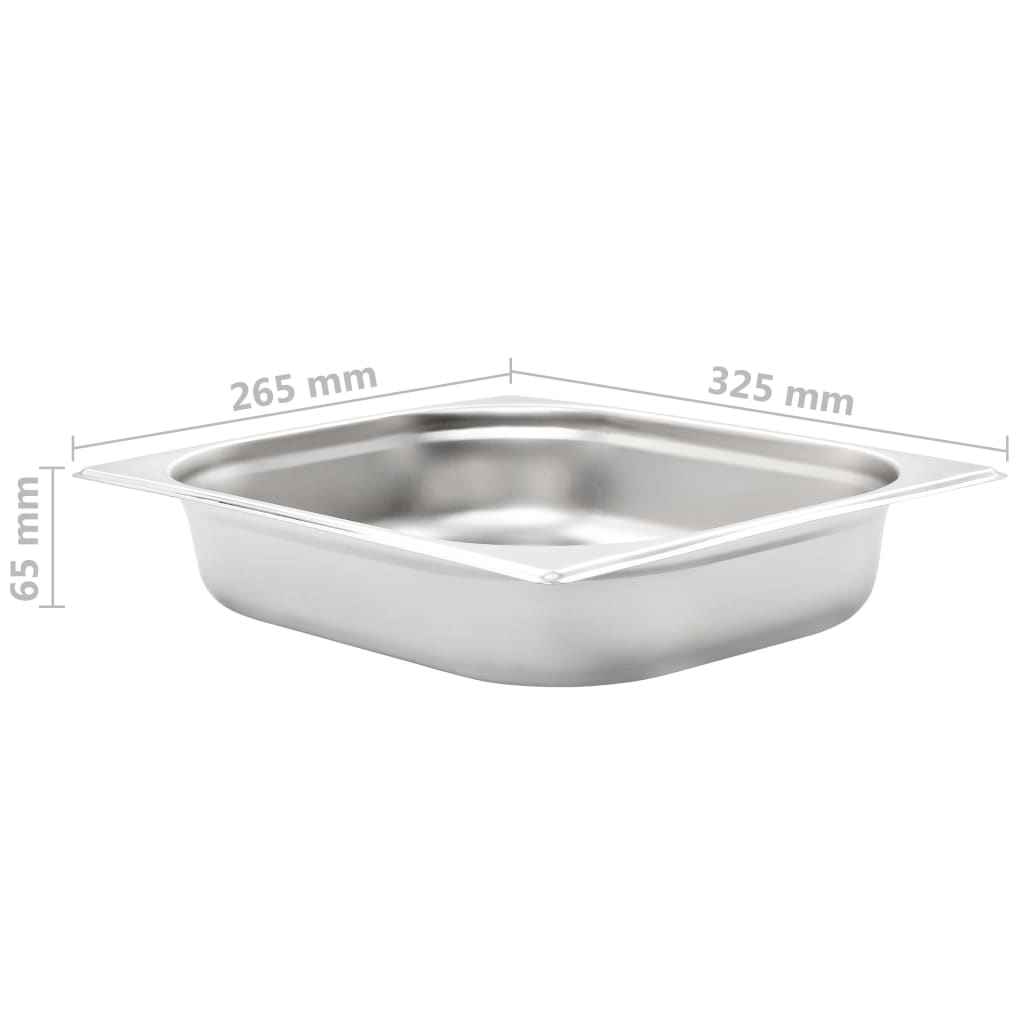 Gastronormbakken 4 st GN 1/2 65 mm roestvrij staal