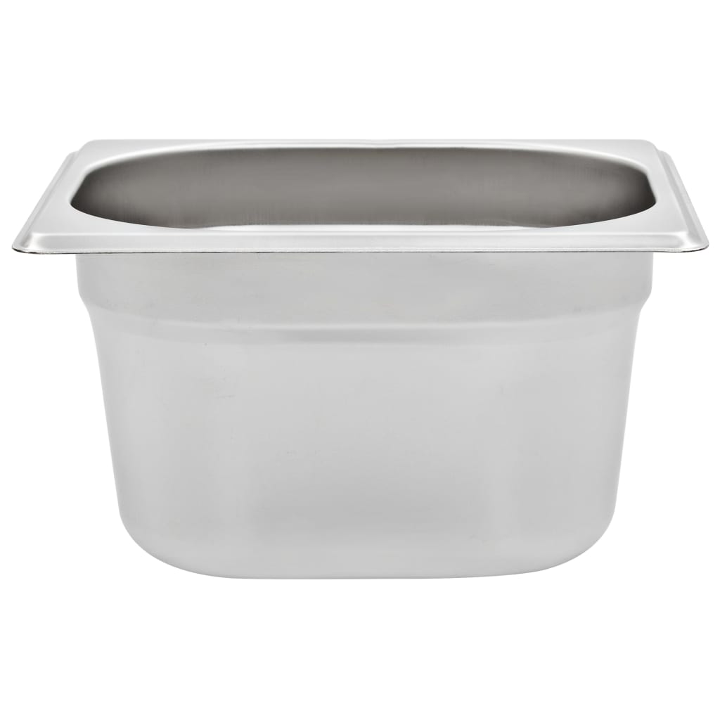 Gastronormbakken 12 st GN 1/6 100 mm roestvrij staal