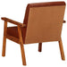 Fauteuil echt leer bruin