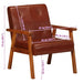 Fauteuil echt leer bruin