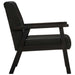 Fauteuil echt leer zwart