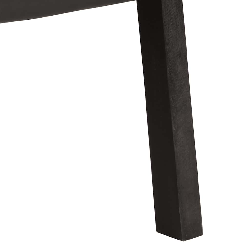 Fauteuil echt leer zwart