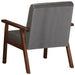 Fauteuil echt leer grijs
