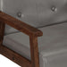 Fauteuil echt leer grijs