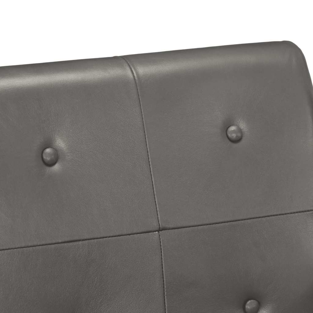 Fauteuil echt leer grijs