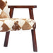 Fauteuil echt geitenleer wit en bruin