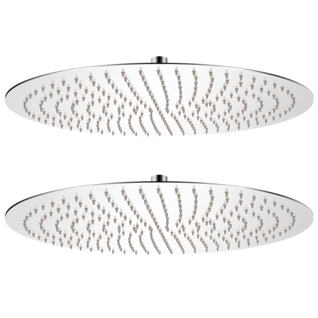 Regendouchekop 2 st rond 50 cm roestvrij staal