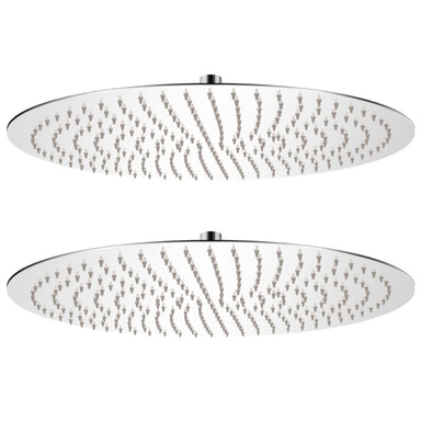 Regendouchekop 2 st rond 50 cm roestvrij staal