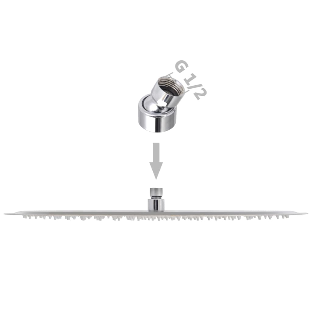 Regendouchekop 2 st rond 50 cm roestvrij staal