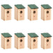 Vogelhuisjes 8 st 12x12x22 cm hout