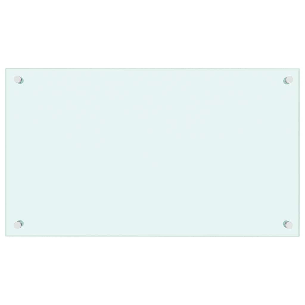 Spatscherm keuken 70x40 cm gehard glas melkwit