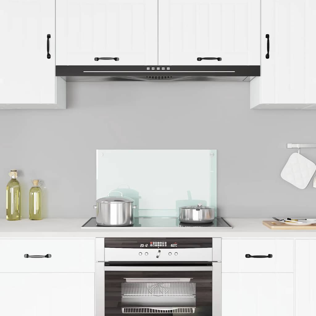 Spatscherm keuken 70x40 cm gehard glas melkwit