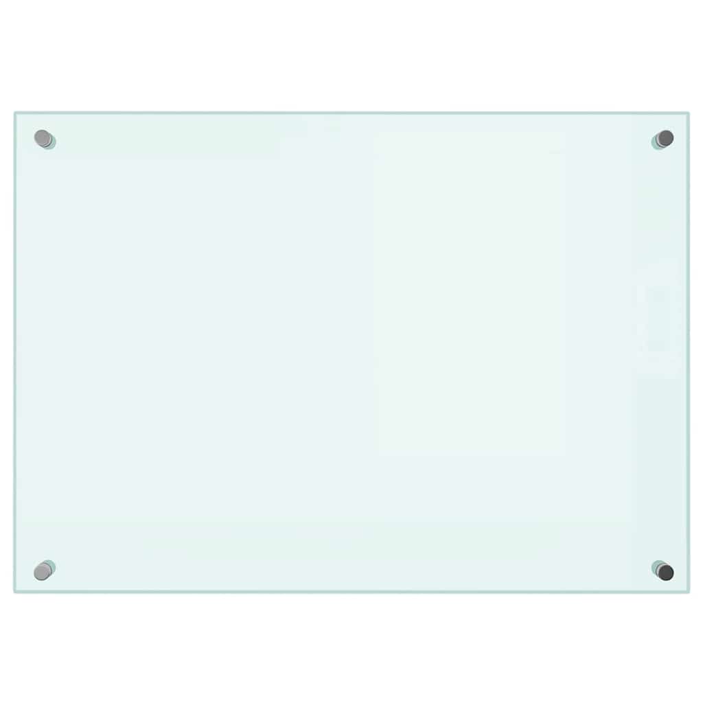Spatscherm keuken 70x50 cm gehard glas melkwit