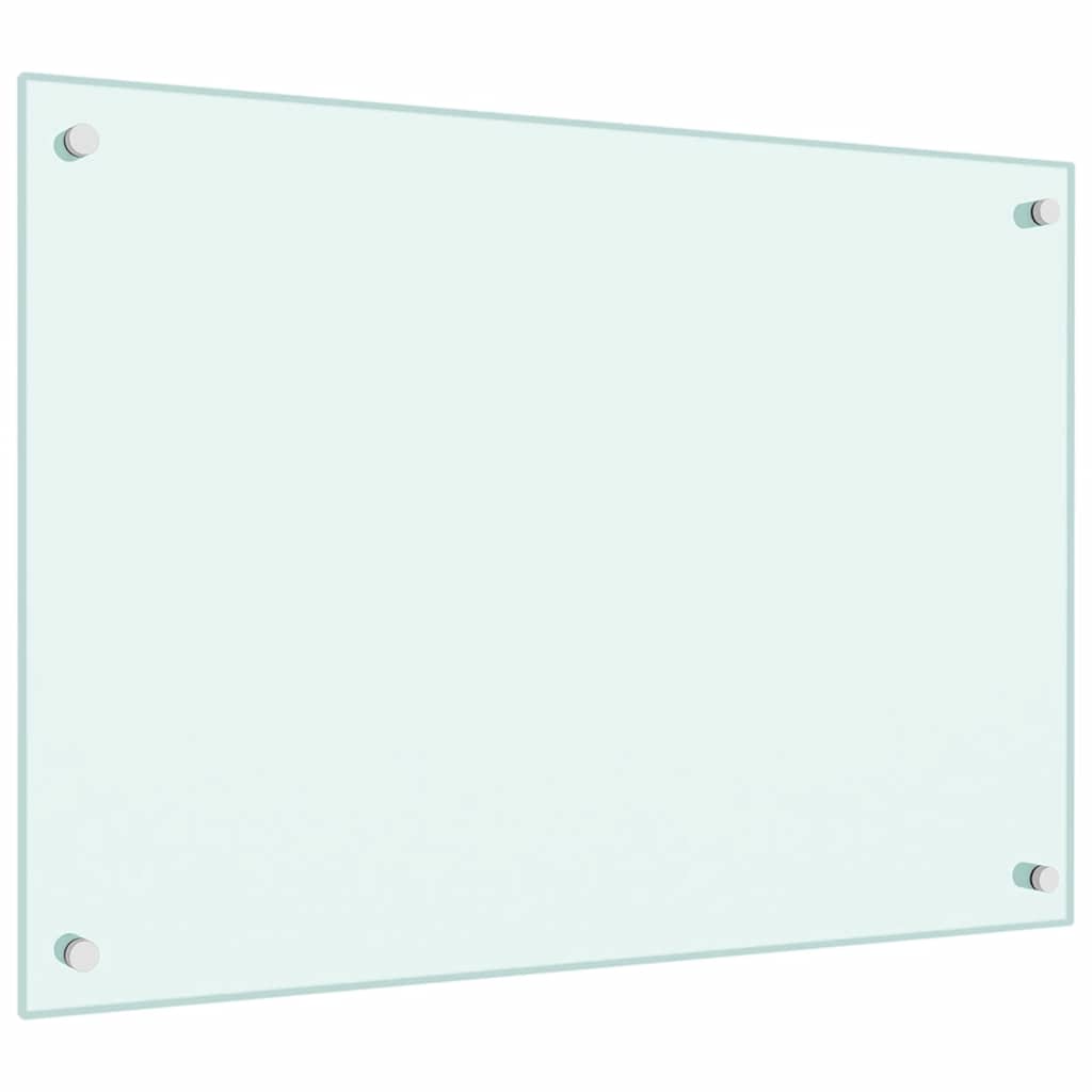Spatscherm keuken 70x50 cm gehard glas melkwit