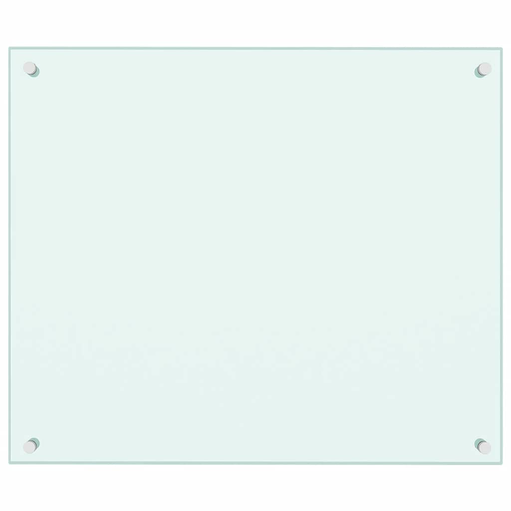 Spatscherm keuken 70x60 cm gehard glas melkwit