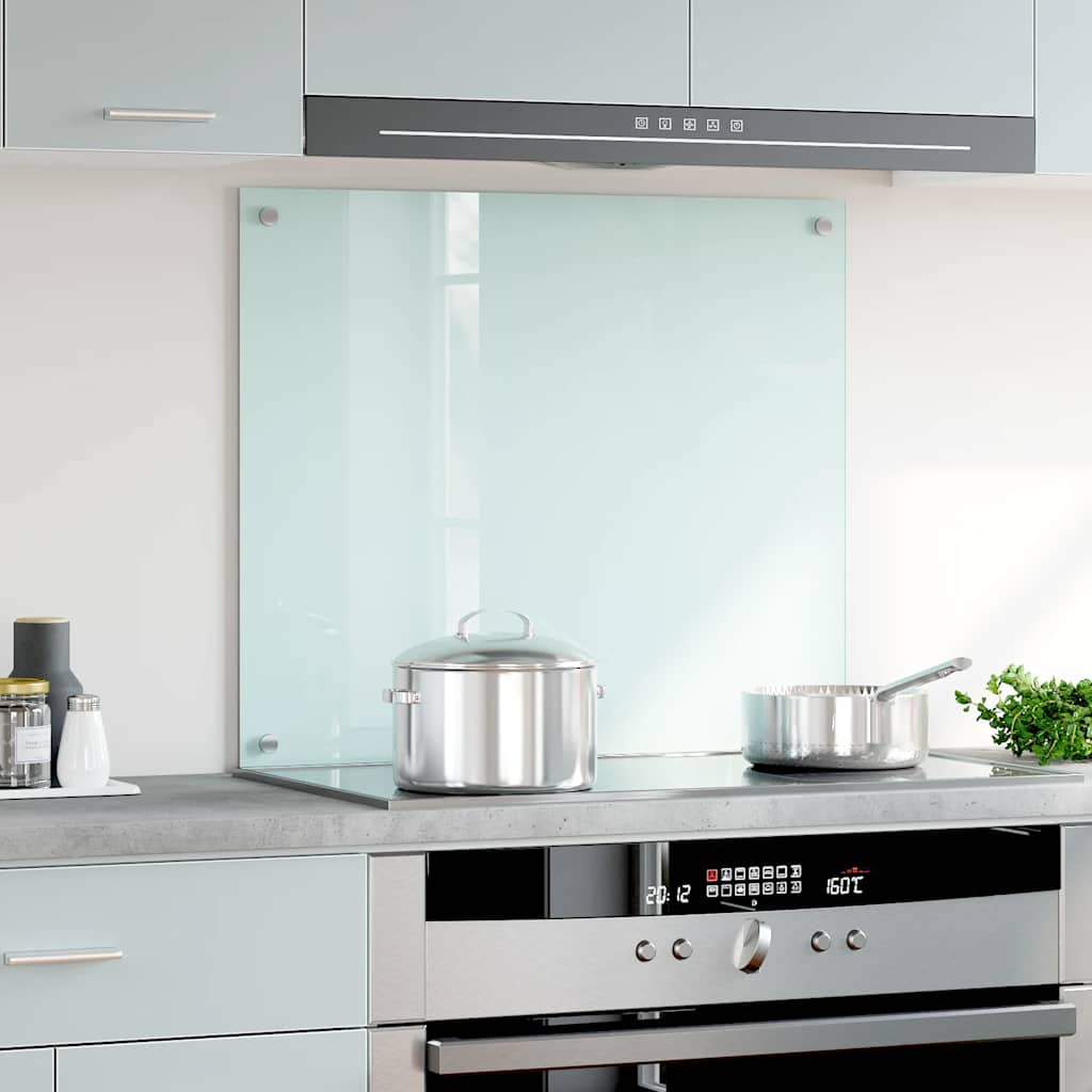 Spatscherm keuken 70x60 cm gehard glas melkwit