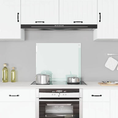 Spatscherm keuken 70x60 cm gehard glas melkwit