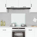 Spatscherm keuken 70x60 cm gehard glas melkwit