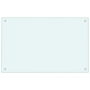 Spatscherm keuken 80x50 cm gehard glas melkwit