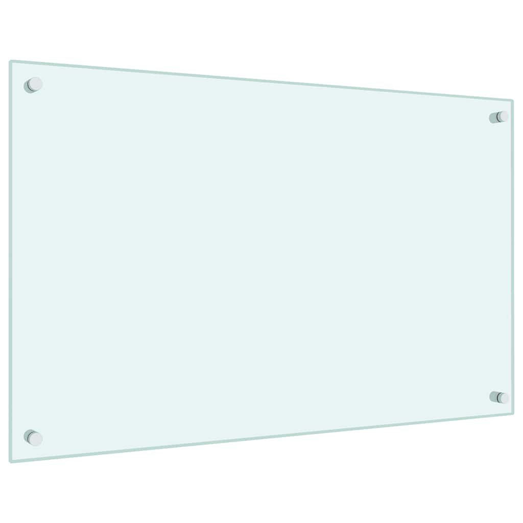 Spatscherm keuken 80x50 cm gehard glas melkwit