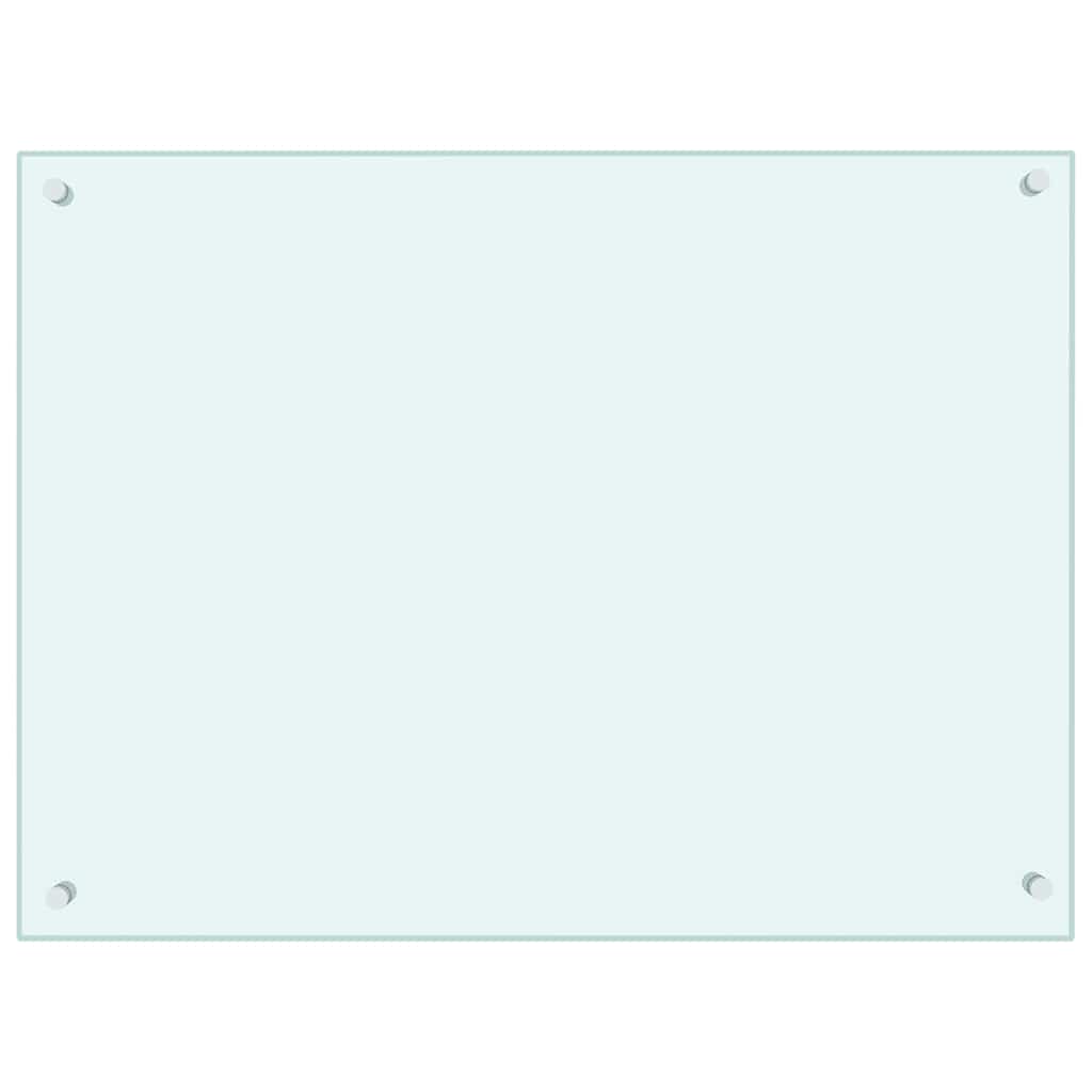 Spatscherm keuken 80x60 cm gehard glas melkwit