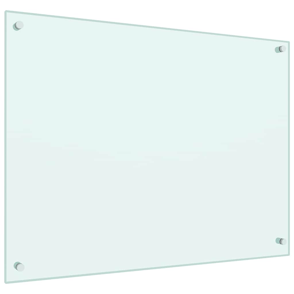 Spatscherm keuken 80x60 cm gehard glas melkwit