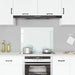 Spatscherm keuken 80x60 cm gehard glas melkwit