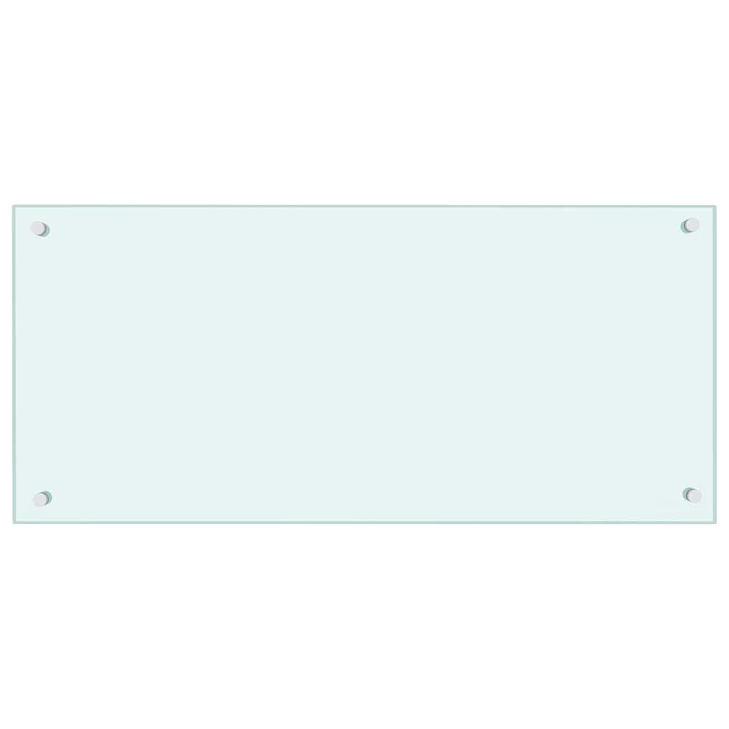 Spatscherm keuken 90x40 cm gehard glas melkwit