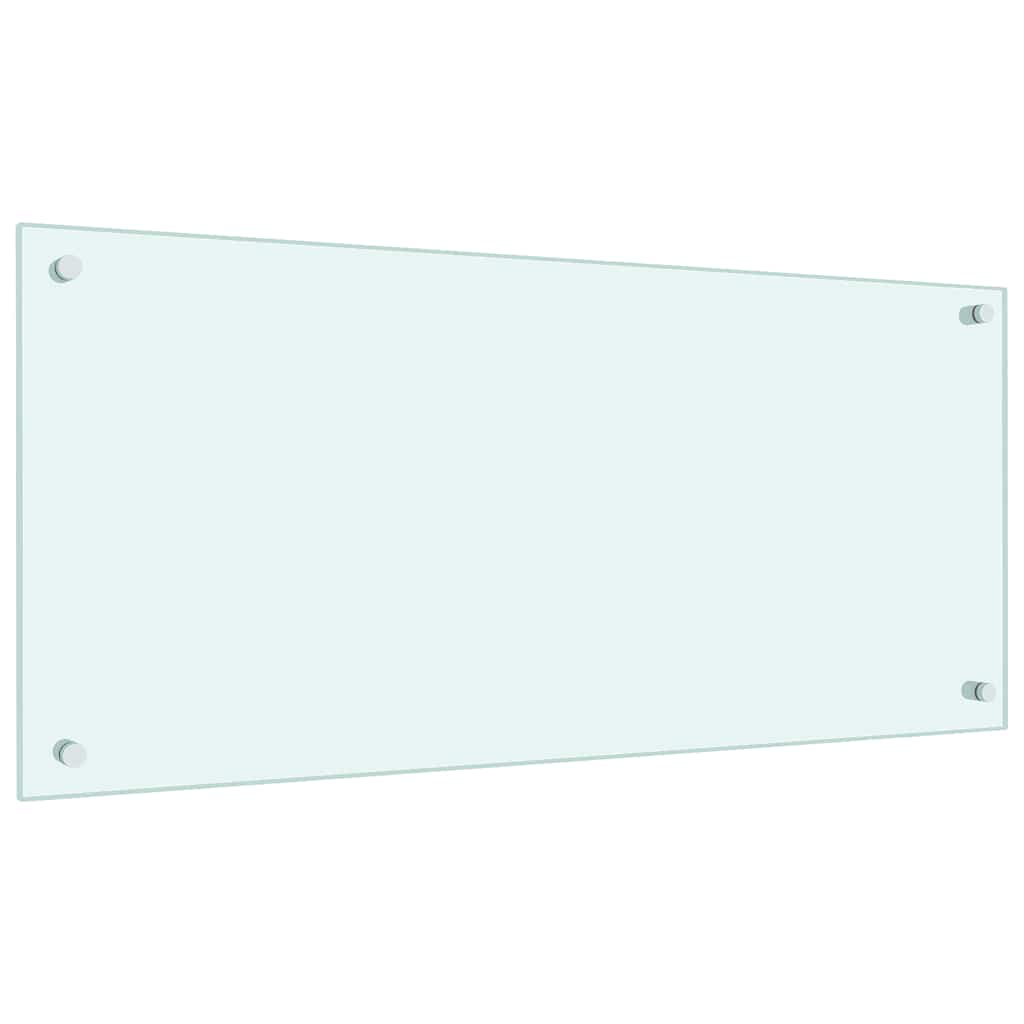 Spatscherm keuken 90x40 cm gehard glas melkwit
