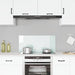 Spatscherm keuken 90x40 cm gehard glas melkwit