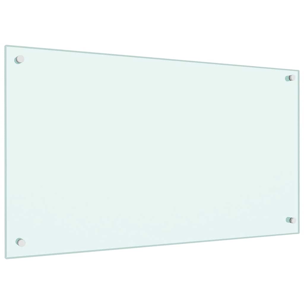 Spatscherm keuken 90x50 cm gehard glas melkwit