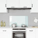 Spatscherm keuken 90x50 cm gehard glas melkwit
