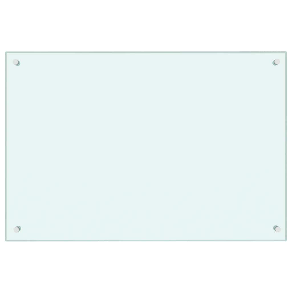 Spatscherm keuken 90x60 cm gehard glas melkwit