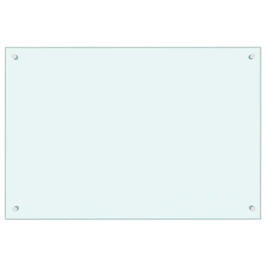 Spatscherm keuken 90x60 cm gehard glas melkwit