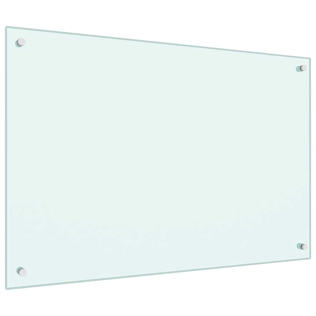 Spatscherm keuken 90x60 cm gehard glas melkwit