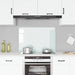 Spatscherm keuken 90x60 cm gehard glas melkwit