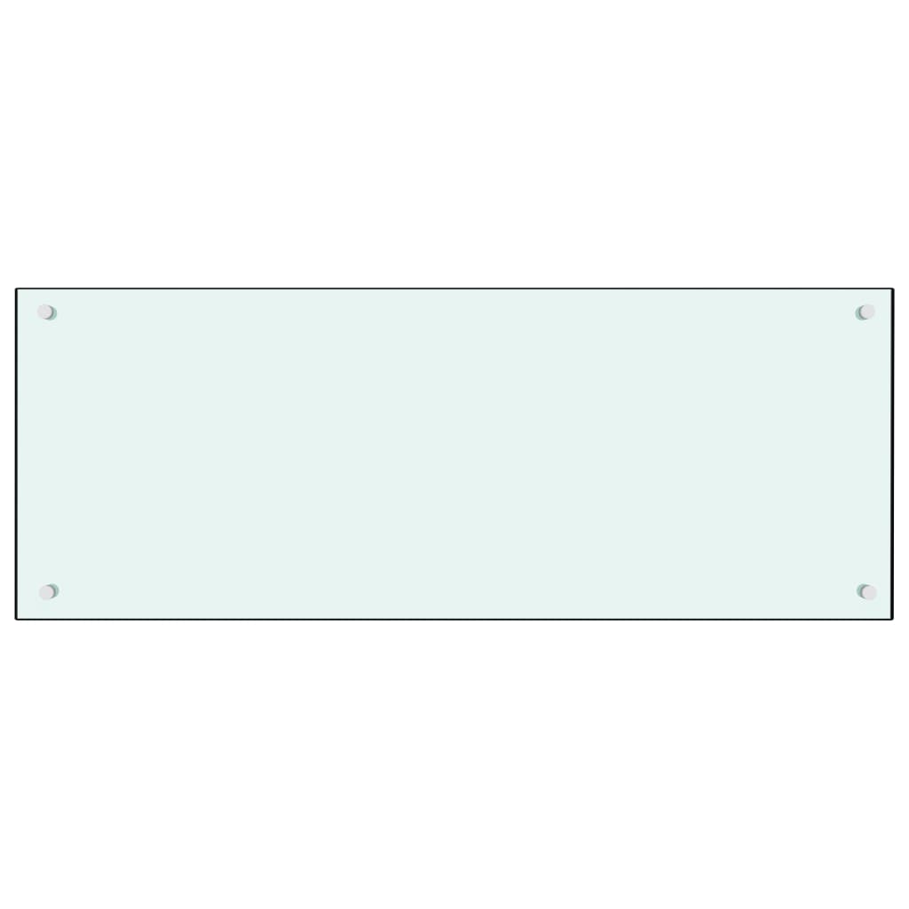 Spatscherm keuken 100x40 cm gehard glas melkwit