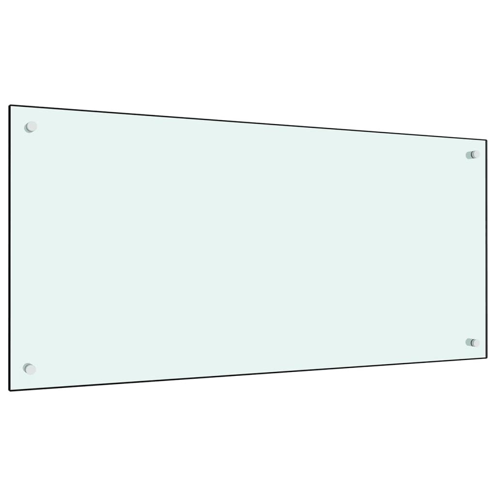 Spatscherm keuken 100x50 cm gehard glas melkwit