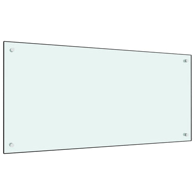 Spatscherm keuken 100x50 cm gehard glas melkwit