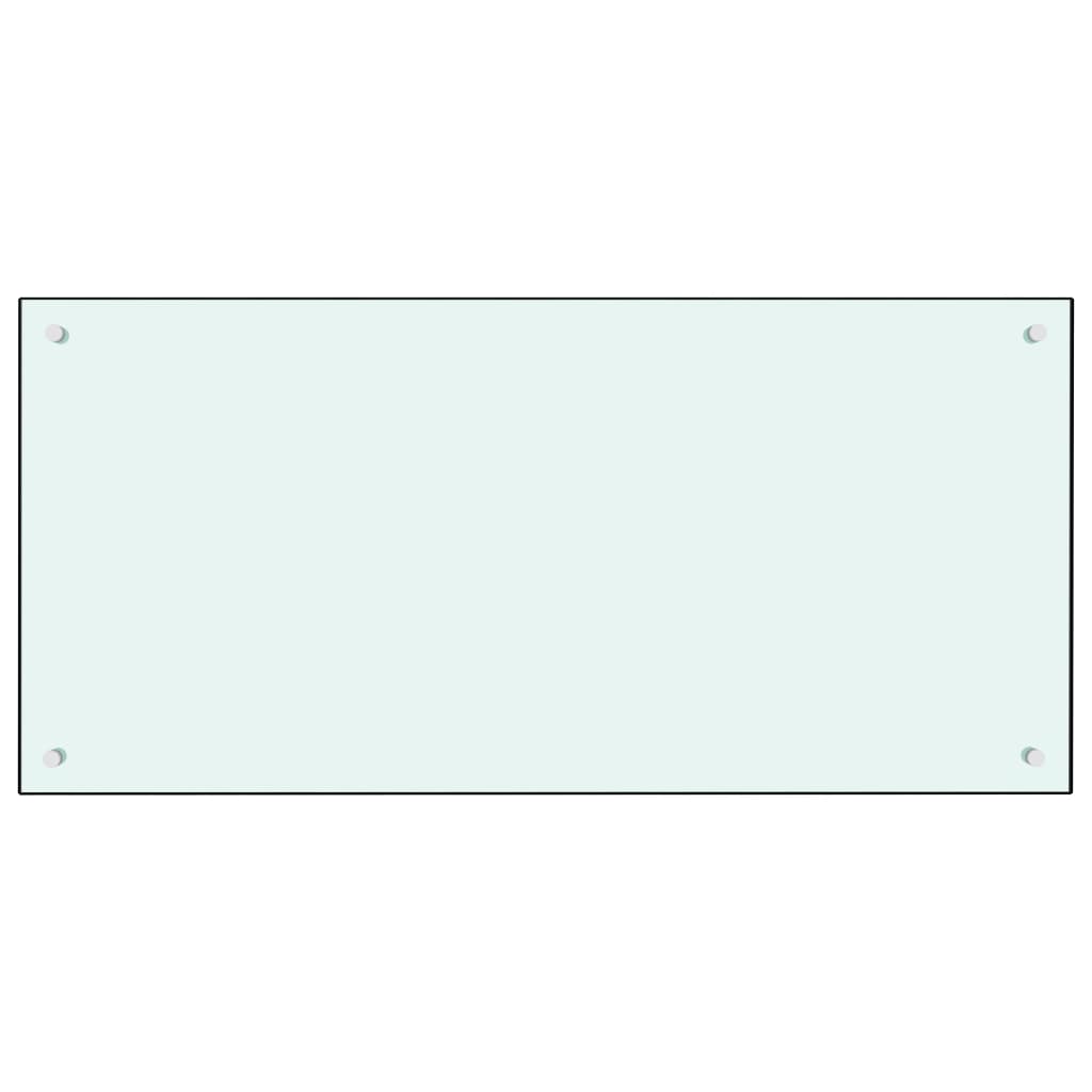 Spatscherm keuken 100x50 cm gehard glas melkwit
