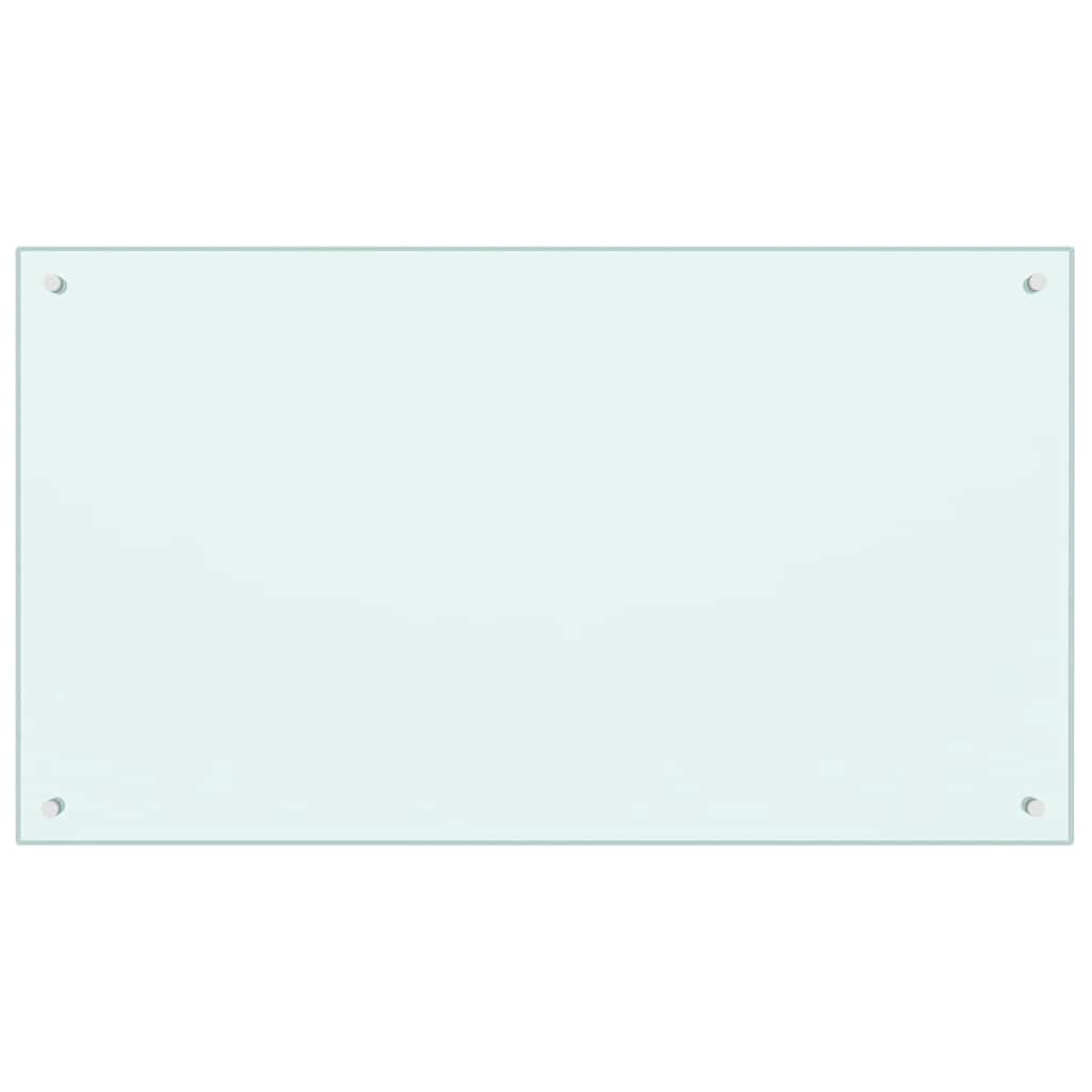Spatscherm keuken 100x60 cm gehard glas melkwit