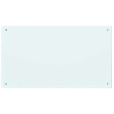 Spatscherm keuken 100x60 cm gehard glas melkwit
