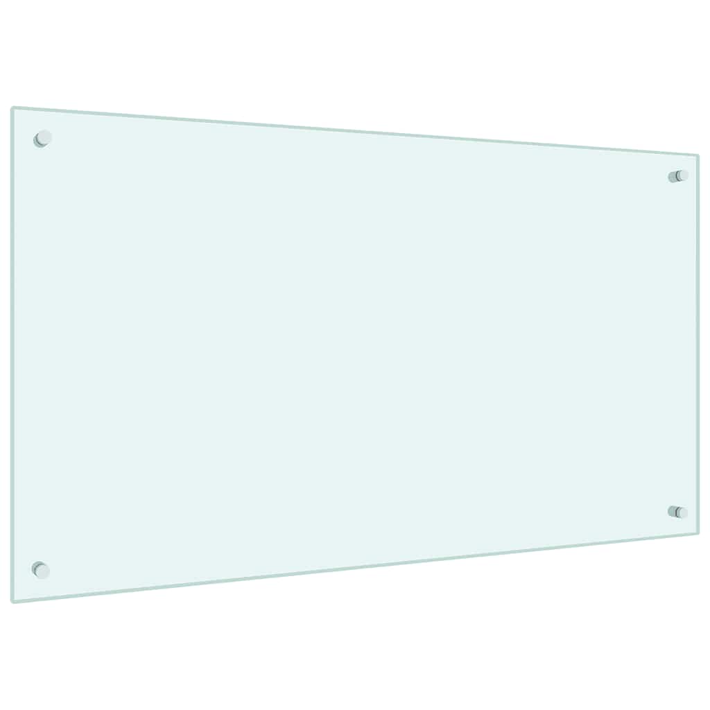 Spatscherm keuken 100x60 cm gehard glas melkwit